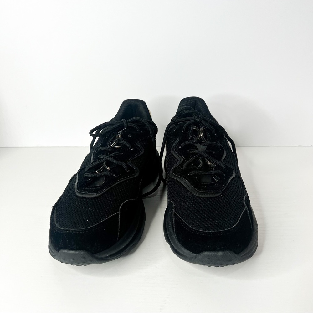 Pretty Little Thing black contrast mesh bubble sole sneakers (Sz 9)